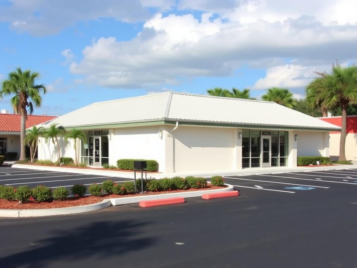 Well-maintained standalone commercial building and parking lot